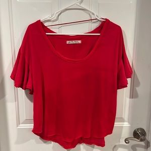 Free people flowy red shirt